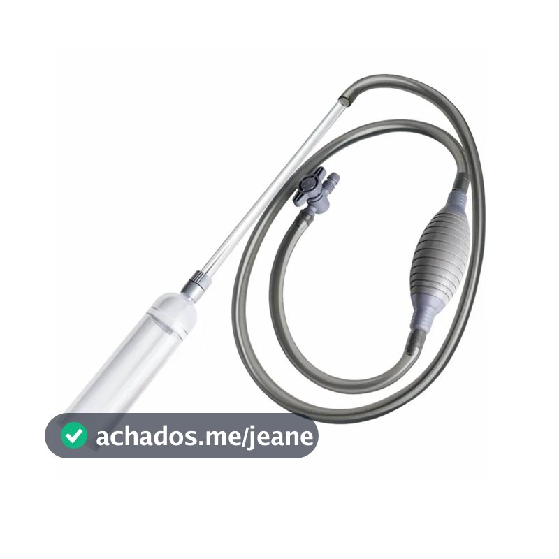 Sifão Aspirador c/ Bomba Manual Limpeza TPA para Aquário sifonador