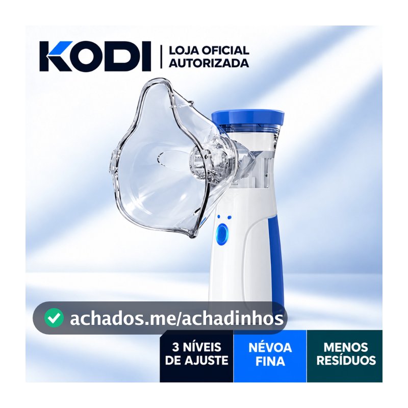 Nebulizador Portátil Ultrassônico Adulto Infantil Mesh - Para Asma, Rinite, Bronquite