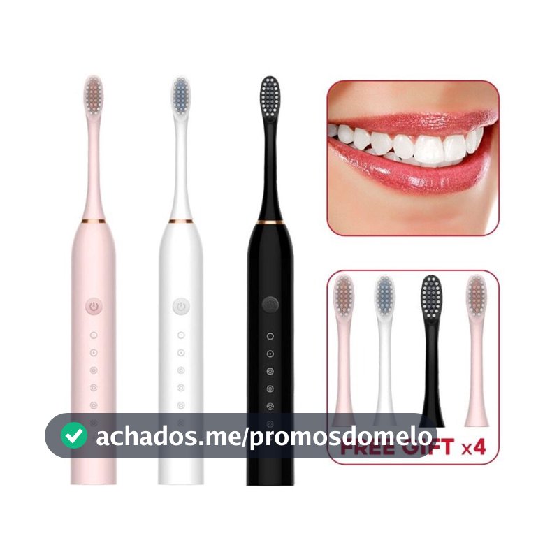 Escova de dentes elétrica recarregável Sonic IPX7 AnJin Bazar