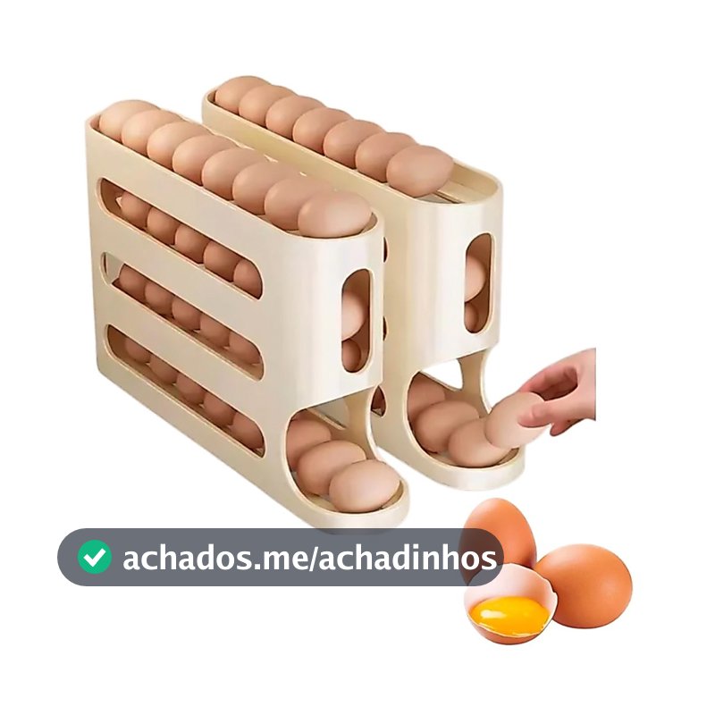 Porta Ovos Organizador Bandeja Geladeira Dispenser 4 Andares