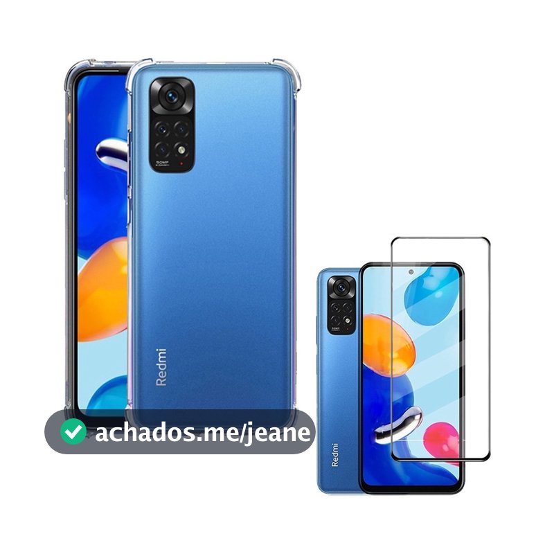 Capa Case Capinha Compatível Com Redmi Note 11 11s + Película 3D Vidro Temperado