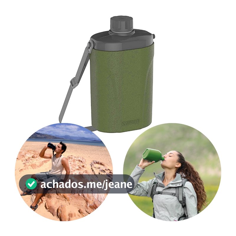 Cantil Térmico 1 Litro Eficiência Térmica 5 Horas Cor Verde