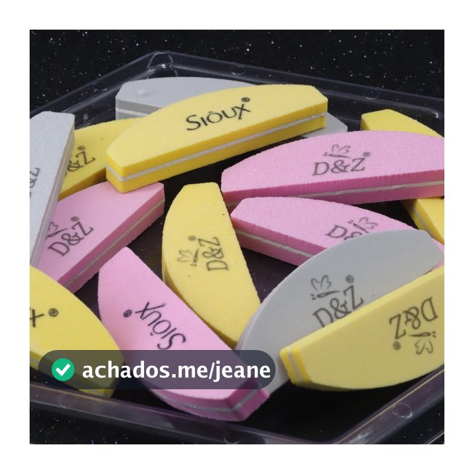 Mini Lixa Polidora Bumerangue 100/180 Profissional Nails