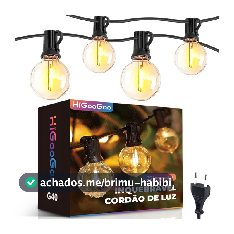 HiGooGoo Inquebrável Varal De Luzes 20/30M LED Lampada Cordão Luz IP65 Decoração Carnaval Natal Externa