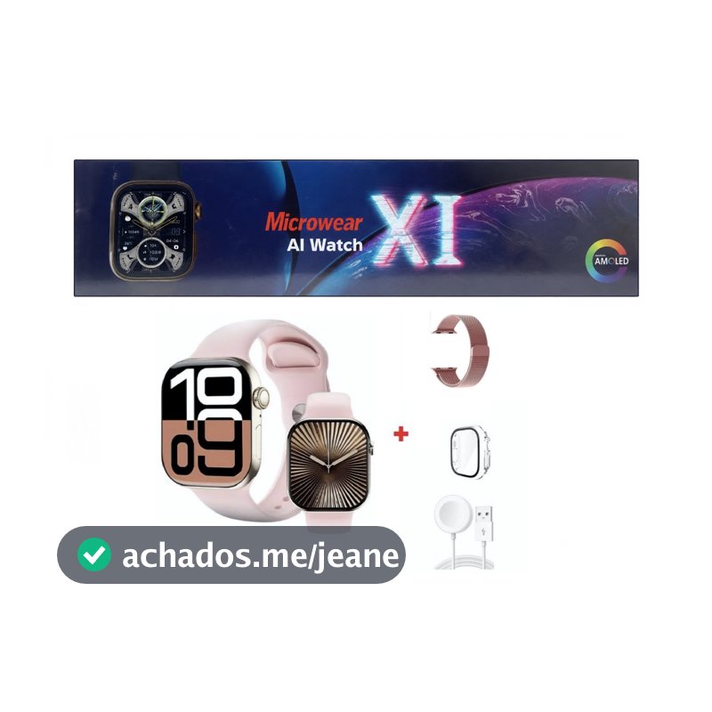 Watch X Smartwatch e Watch XI Relogio Inteligente Serie 11 Amoled Nfc Chat GPT Original