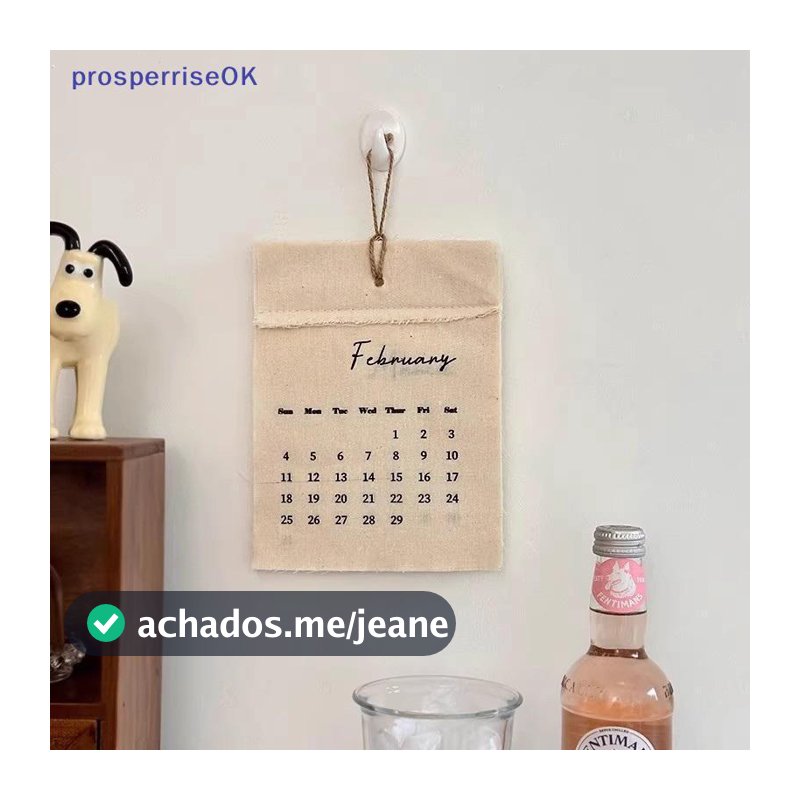 [newpros] Calendário De Parede De Tecido Estilo Gancho De Lona 2026 , Retrô De Alto Valor , Decoração De Worthy [pubr]