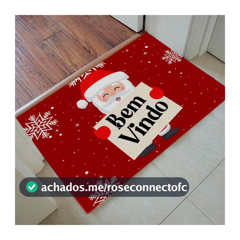 Tapete Capacho Natalino Antiderrapante | Decoração de Entrada Natal