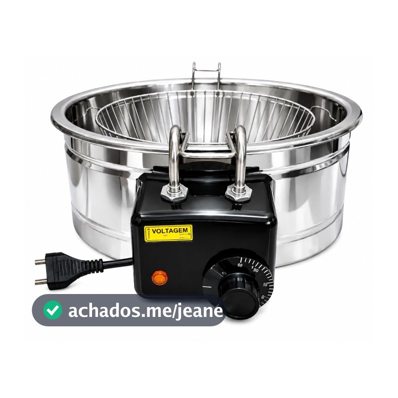 Fritadeira Elétrica 5L Inox industrial para Pastel Salgados Batata Frita 110V/220V