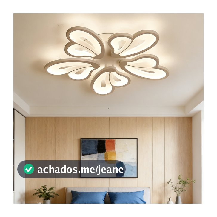 Luminária de Teto LED Moderna Formato de Borboleta - Iluminação para Quarto e Sala de Estar