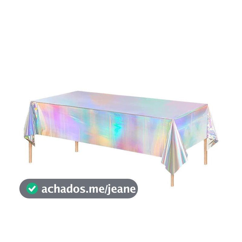 Toalha de Mesa Plástica Iridescência Polegadas  Brilhante para Decoração de Casamento Festa e Natal