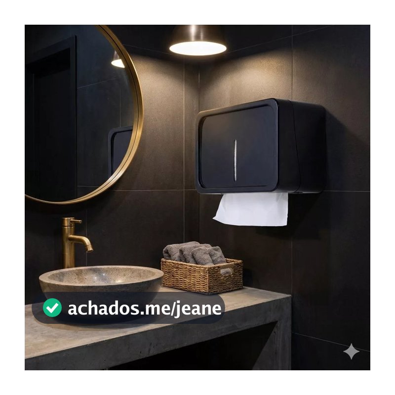 Toalheiro Interfolha Preto Para Banheiro Moderno e Prático