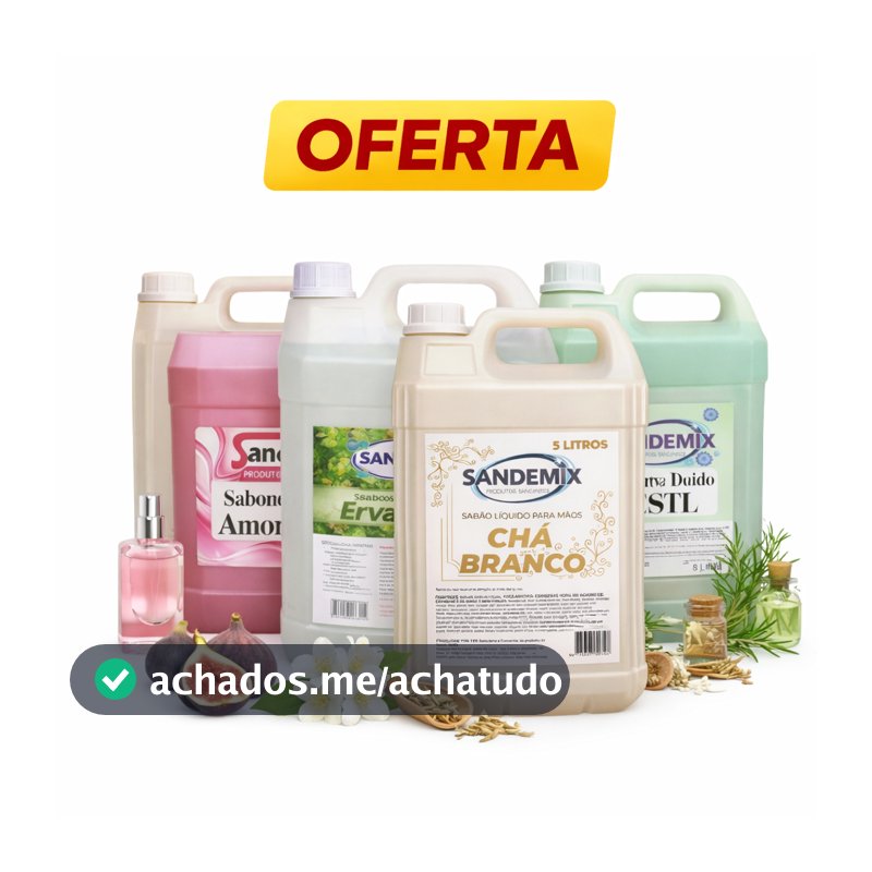 Sabonete Líquido 5L Galão Higiene Mãos Lavabo Banheiro Perfumado Refil Econômico
