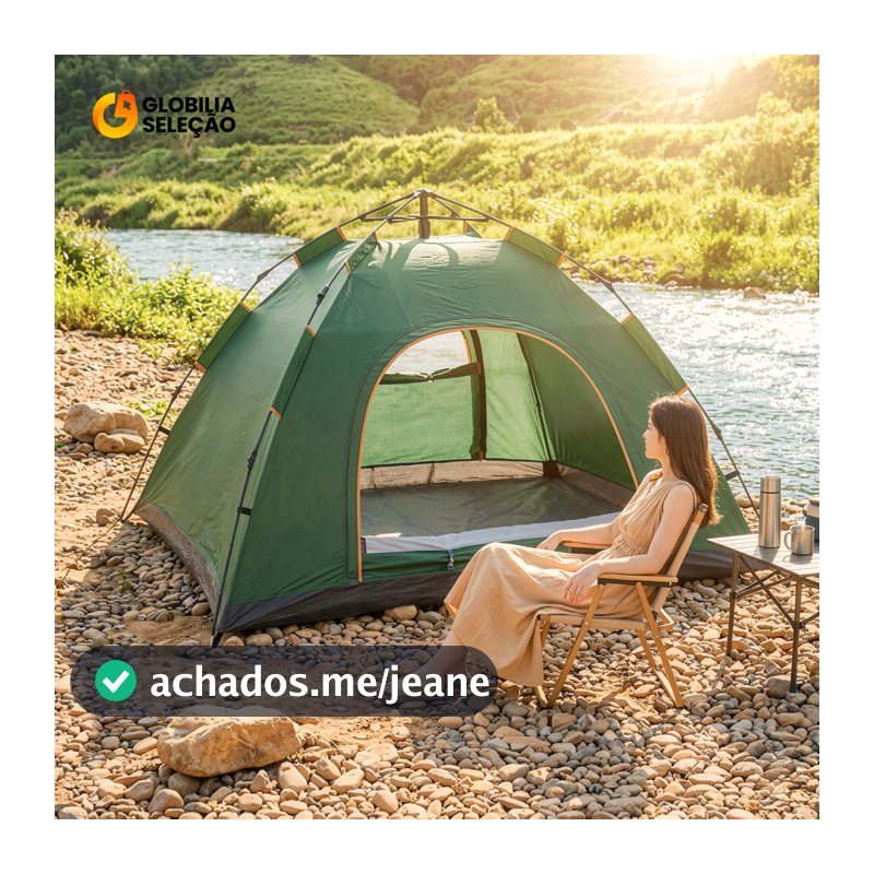 Barraca Camping Automático/Manual 2-4 Pessoas - Barraca De Acampamento A Prova D'Água - Barraca Camping Praia FS1032_QS
