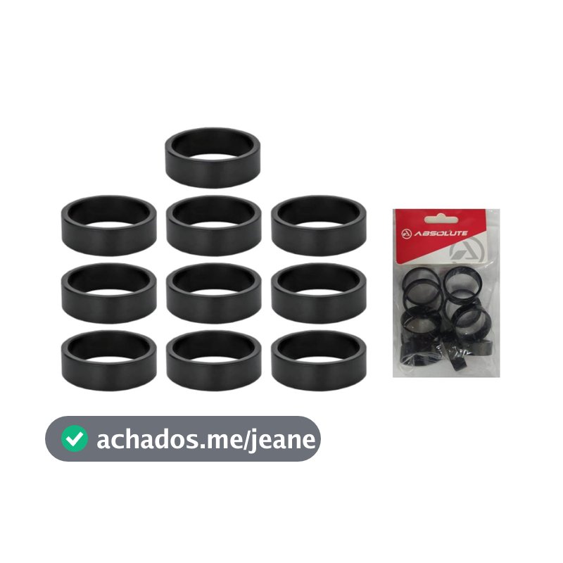Kit Espaçadores de Direção de Bicicleta Absolute 10mm