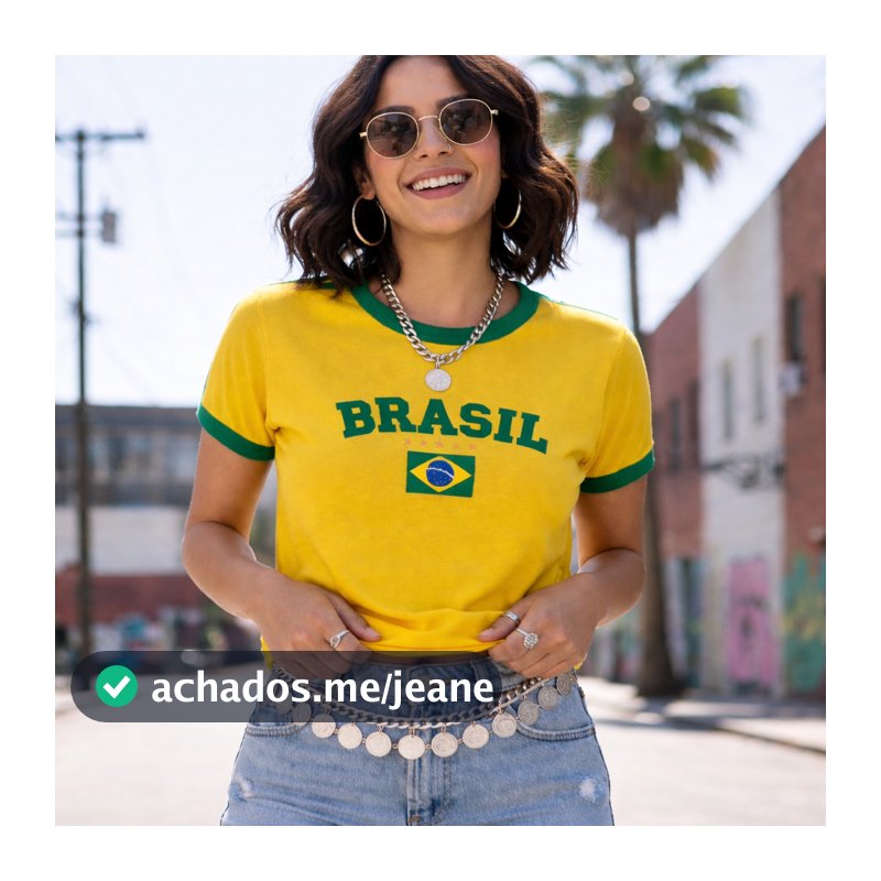 T-shirt Camiseta Do Brasil Camisa Feminina Estampada Lançamento Copa Envio Imediato
