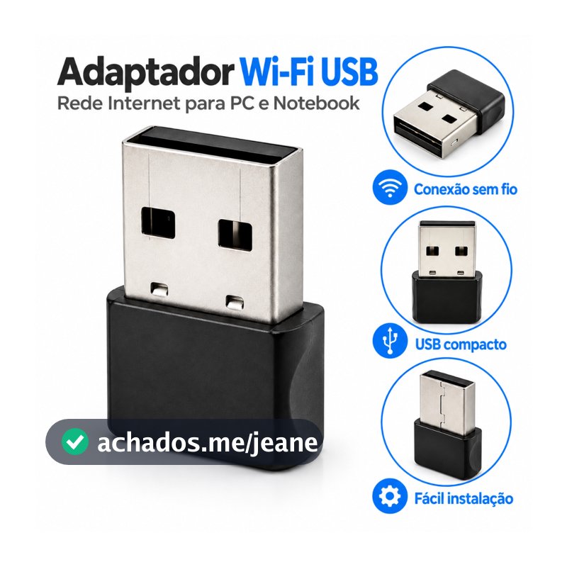 Adaptador WiFi USB Rede Internet PC Notebook