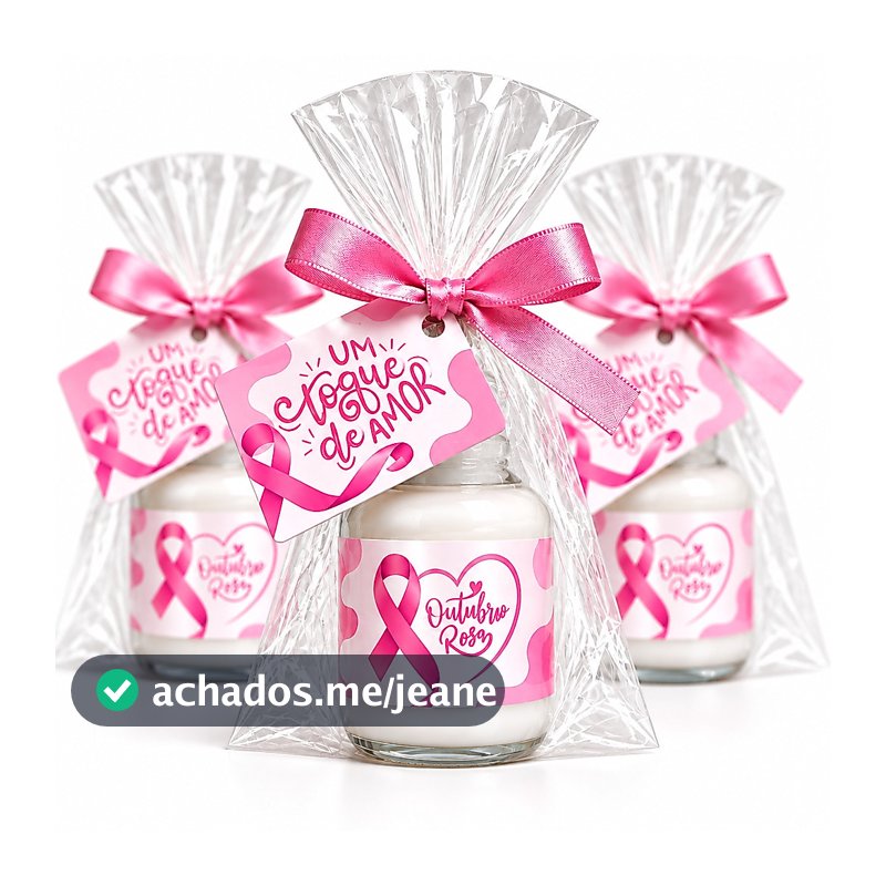 Kit 25 Mini Hidratante Outubro Rosa Datas Lembrancinha Mimo Cliente