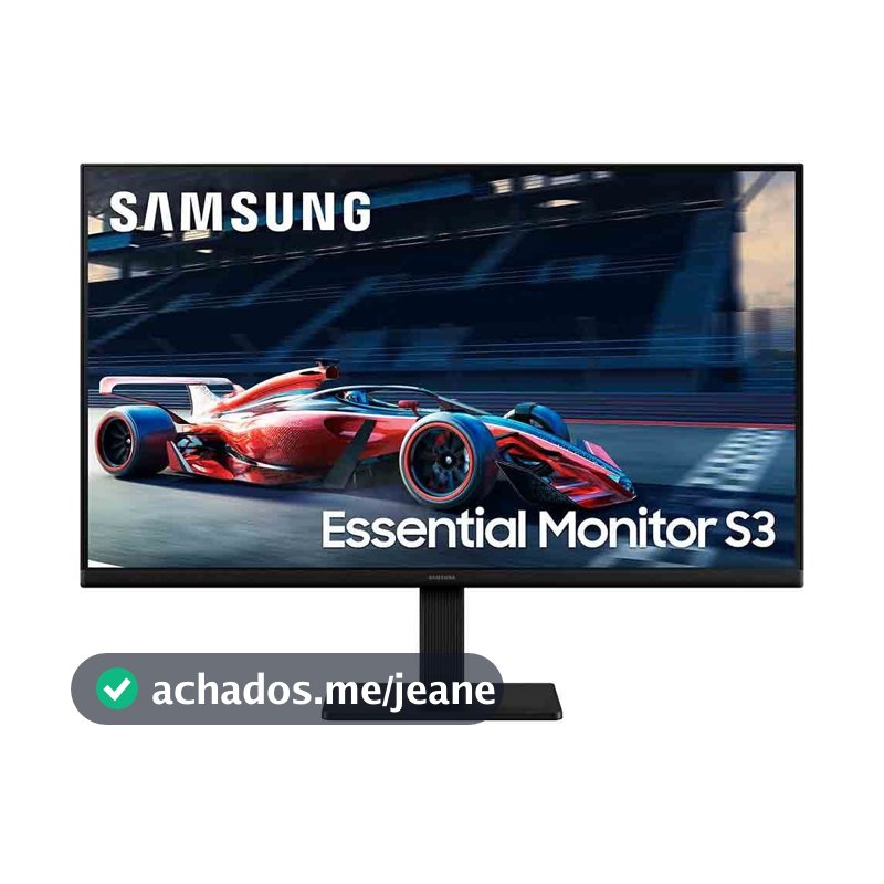 Monitor Gamer Samsung S3 24" FHD, IPS, 100Hz, HDMI e VGA, Preto - LS24D300GALMZD