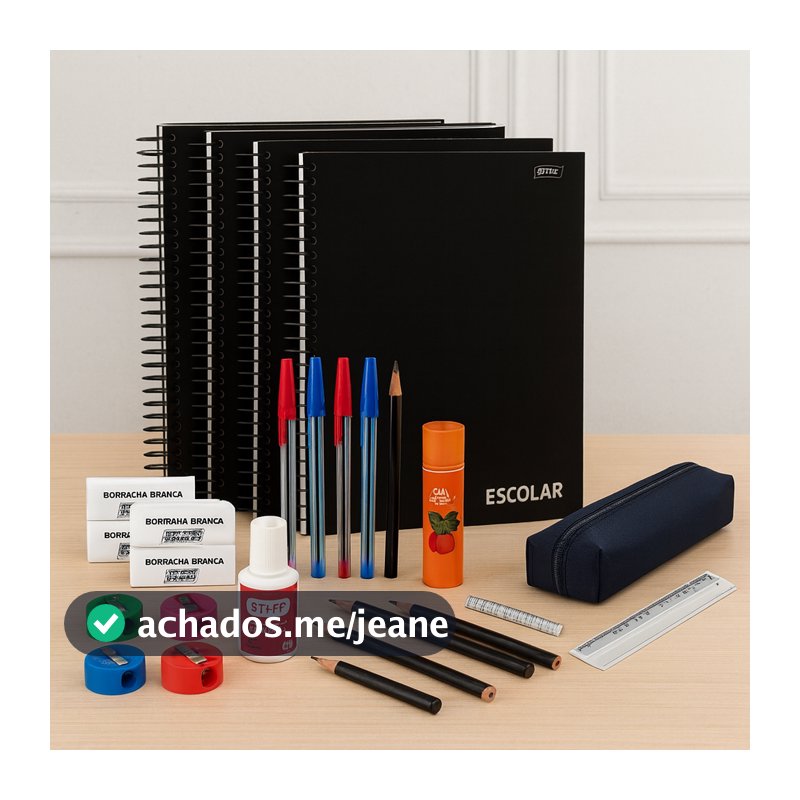 Kit Material Escolar Universitário 15 Itens Volta Ás Aulas Ensino Médio