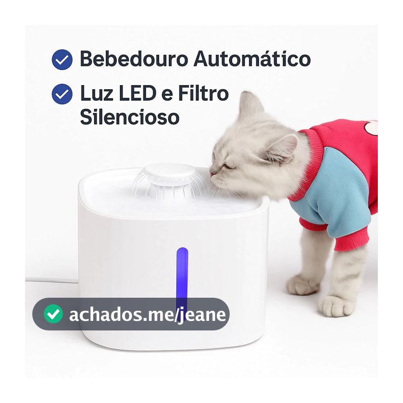 Bebedouro Fonte de água 3 Litro para gatos automático para animais de estimação