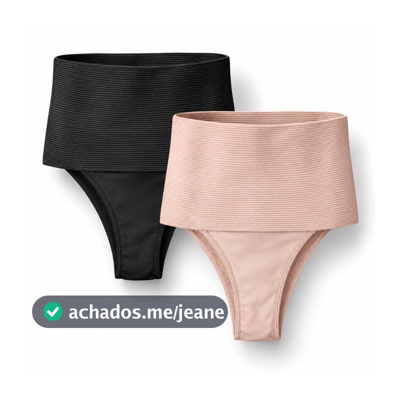 Kit Calcinhas Cinta Modeladora Lateral Pós-Parto Redutora de Medidas