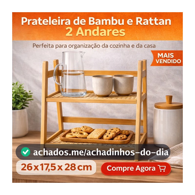 Prateleira Organizador Multiuso Bambu Cozinha Banheiro