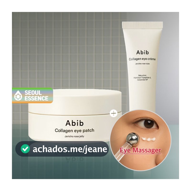 Abib Collagen Eye Patch Jericho Rose Jelly 60EA (90g)/Creme Tube 30ml-Antienvelhecimento , Bakuchiol , Tripeptídeo De Palmitoil-5 , Ceramida NP