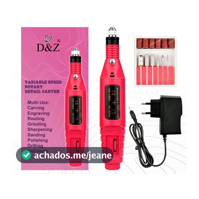 Lixadeira Elétrica Motor Caneta De Unha Profissional Bivolt Lixa De Unhas Manicure