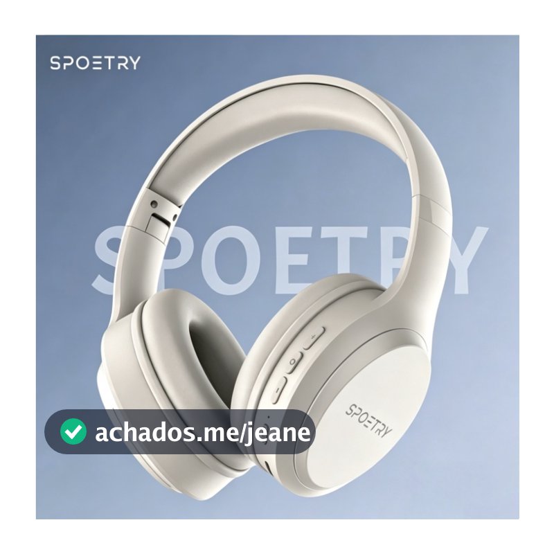 Fone De Ouvido Bluetooth SPOETRY Com Cancelamento De Ruído Confortável Para Estudo Home Office E Trabalho