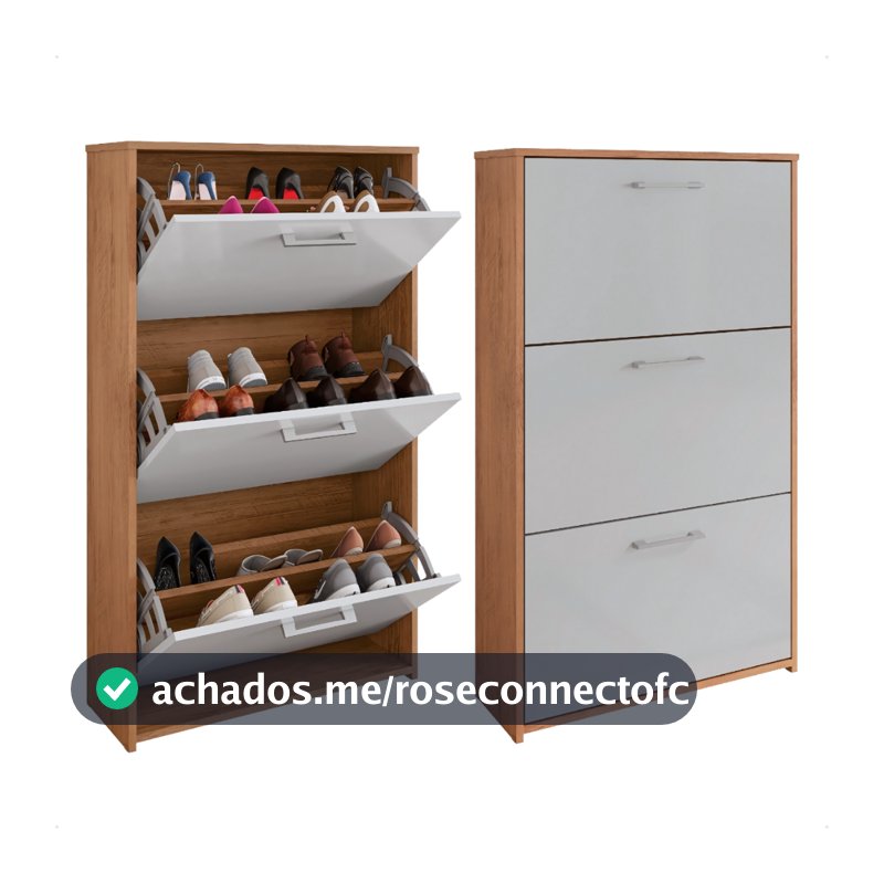 Sapateira com Portas Basculantes Vertical Armário para Quarto Sapato Sala Tênis Hall Entrada