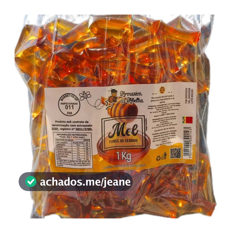 Sachê de Mel Puro - Pacote 1 kg
