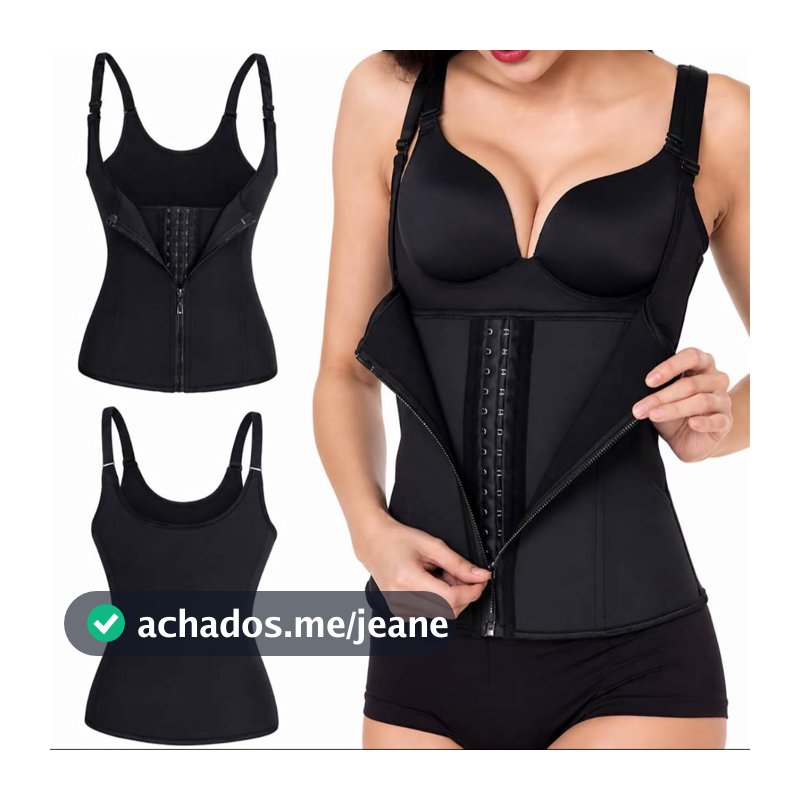 Cinta Modeladora Feminina com Zíper - Cintura Dupla de Compressão Ajustável para Redução Abdominal e Suporte com Alça