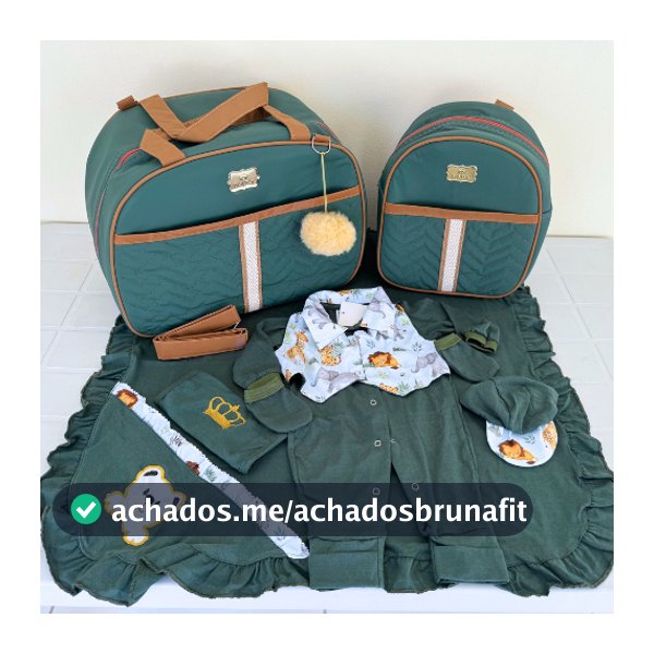 Kit Bolsa Mala Maternidade com Saída Maternidade e Manta de Bebê