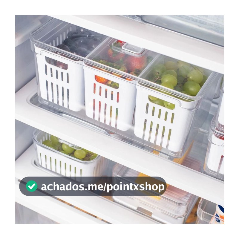 Organizadores de Geladeira com Cesto Linha Clear Fresh – OU