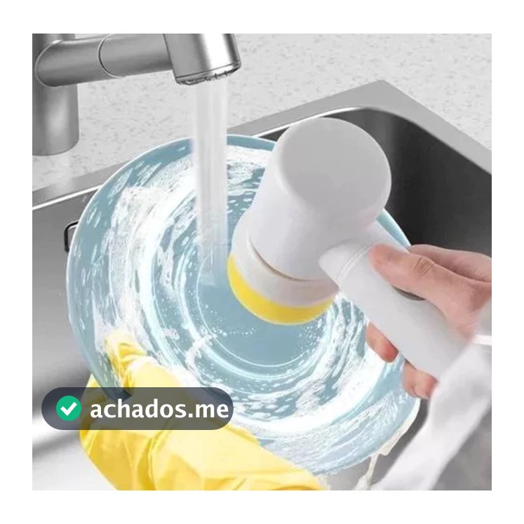 Escova Elétrica Rotativa Para Limpeza 5 em 1 Sem Fio Recarregável Multiuso
