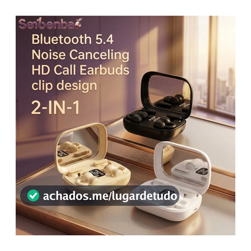 Senbenbao Fones De Ouvido Bluetooth Q10 2 Em 1 Novos De Conjunto Duplo ENC Com Cancelamento De Ruído Bateria De Longa Du