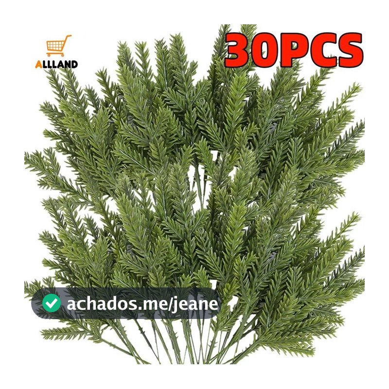 10/20/30 Pcs Ramos De Pinheiro Artificial-Simulação Plantas Verdes-Folhas Falsas Garland DIY-Decorações Da Festa De Ano Novo Árvore De Natal