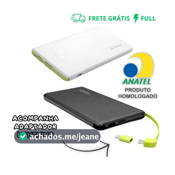 CARREGADOR PORTÁTIL POWER BANK UNIVERSAL 10.000MAH E 5.000MAH