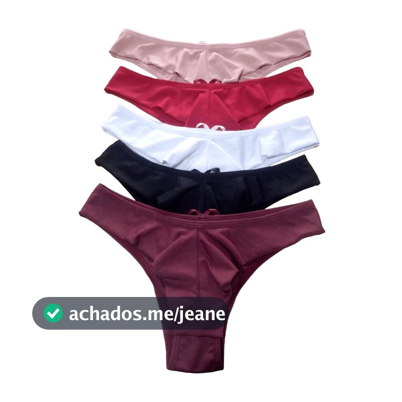 kit com 10 calcinhas feminina tanga fio duplo básica micro fibra tecido macio Confortável Não Marca revenda sacoleira moda intima