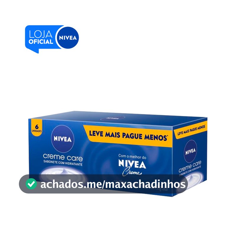 Kit NIVEA Sabonete em Barra Creme Care 90g (6 unidades)