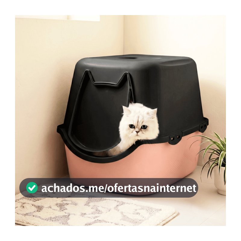 Caixa Areia Fechada Banheiro Toalete Sanitário Gato Antiodor