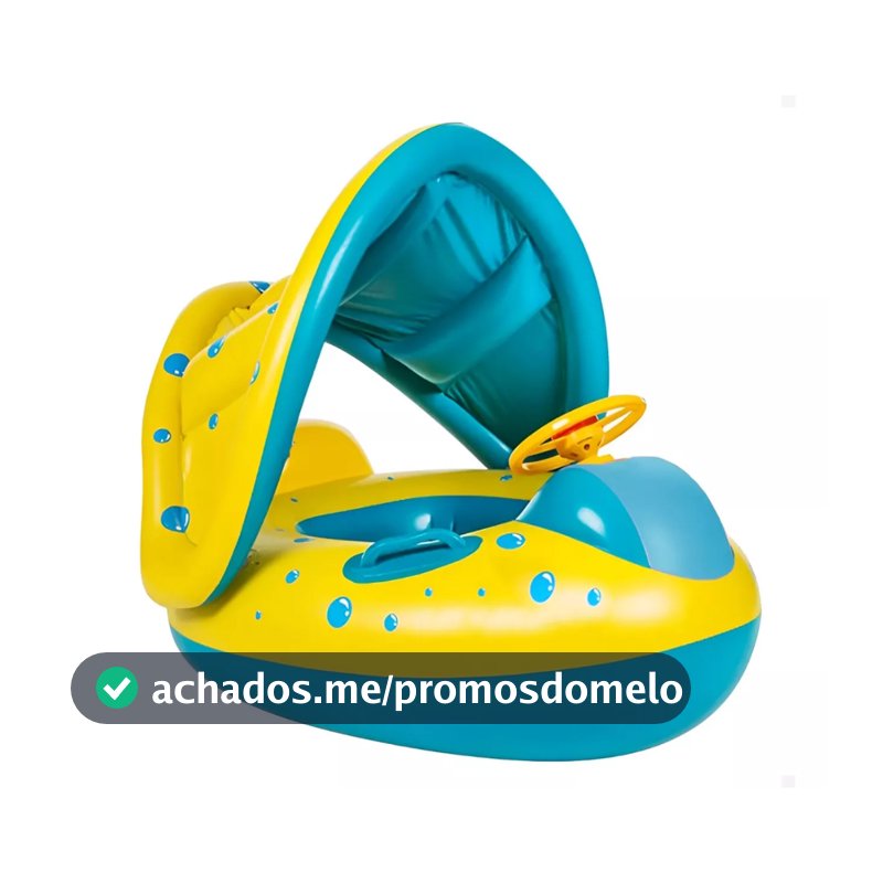 Boia Bebê Infantil Piscina Cobertura Inflável Proteção UV  Bote