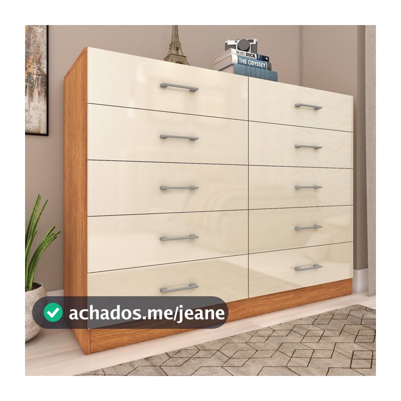 Cômoda para Quarto 10 Gavetas Caribe