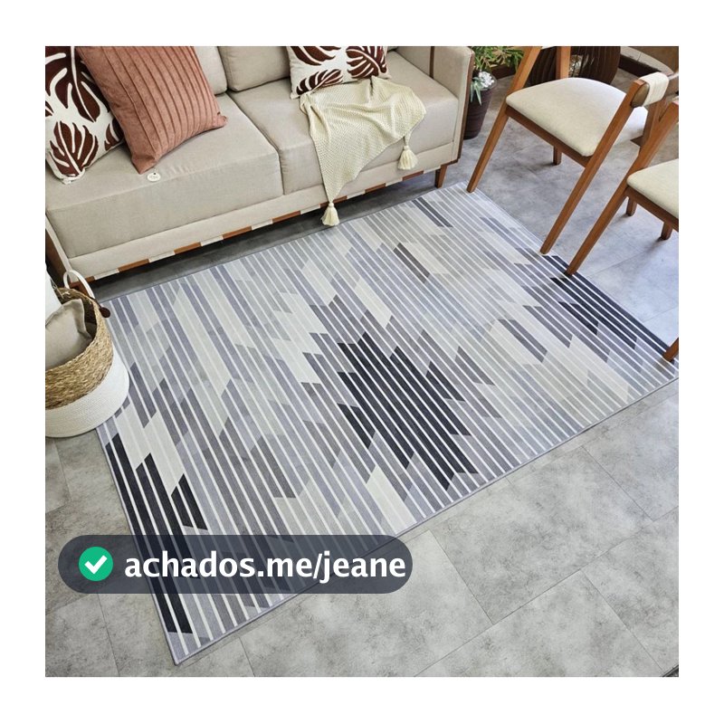 Tapete Estampado Belga Antiderrapante 1,50m x 1,00m Para Sala Quarto - Coleção Exclusiva