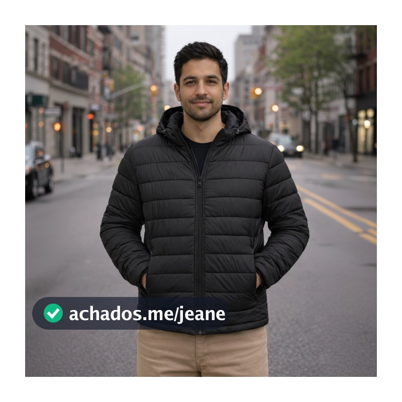 Jaqueta Puffer Bobojaco Masculina Impermeável Frio Reforçado Com Capuz Inverno Casaco Unissex