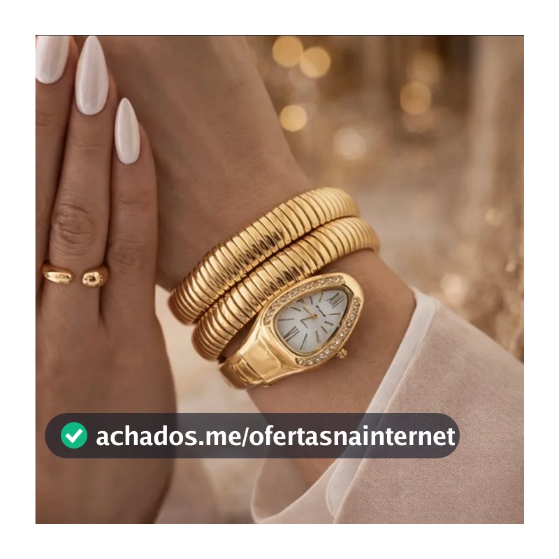 Relógio Feminino de Aço inoxidável Cobra Flexivel Resistente a Água Acessórios Femininos Relogio