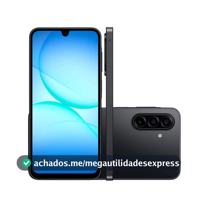 SMARTPHONE SAMSUNG GALAXY A17 128GB 4GB RAM 50MP TELA 6.7 IP54 PRETO