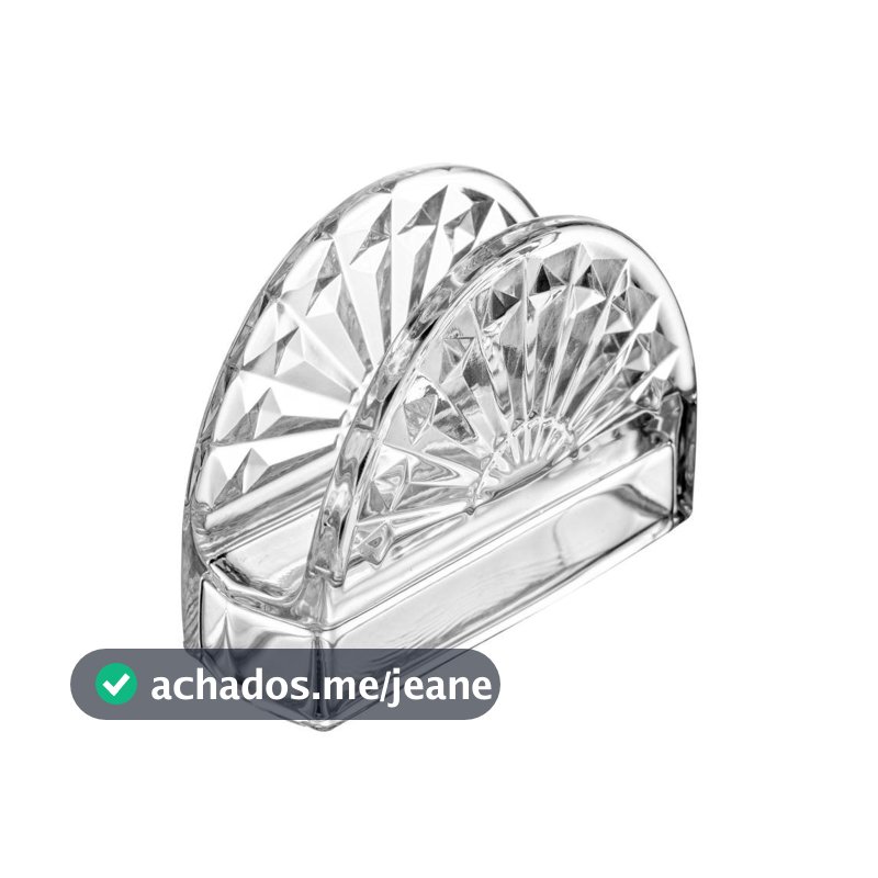 Porta Guardanapos Sun 13cm Cristal Lyor para Mesa Posta Jantar Almoço Decoração Organizar Guardanapos Elegante Prático
