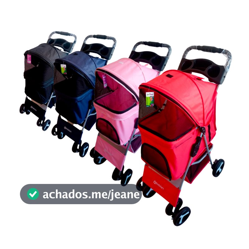 Carrinho de Passeio para Cães e Gatos Homepet Dobrável e Confortável