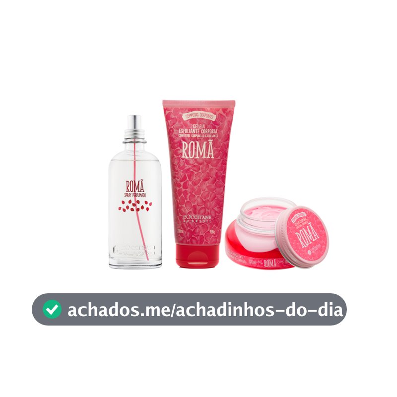 L'Occitane Kit Romã Esfoliante, Hidratante E Spray Perfumado